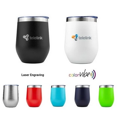 12 Oz. SipTek™ Powder Coated Vacuum Wine Tumbler