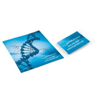 Ultra Opper Fiber® Microfiber Cloth In Vinyl Pouch (Full-Color) (6"x 6")