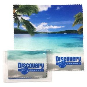 6"x6" Microfiber Full Color Cloth w/Clear Pouch